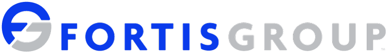 Fortis Group Logo Blue Grey PNG 800x111