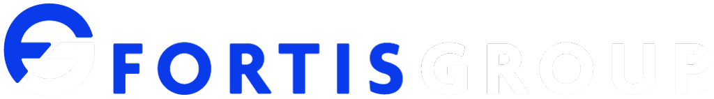 Fortis Group Logo Blue White PNG 1024x142